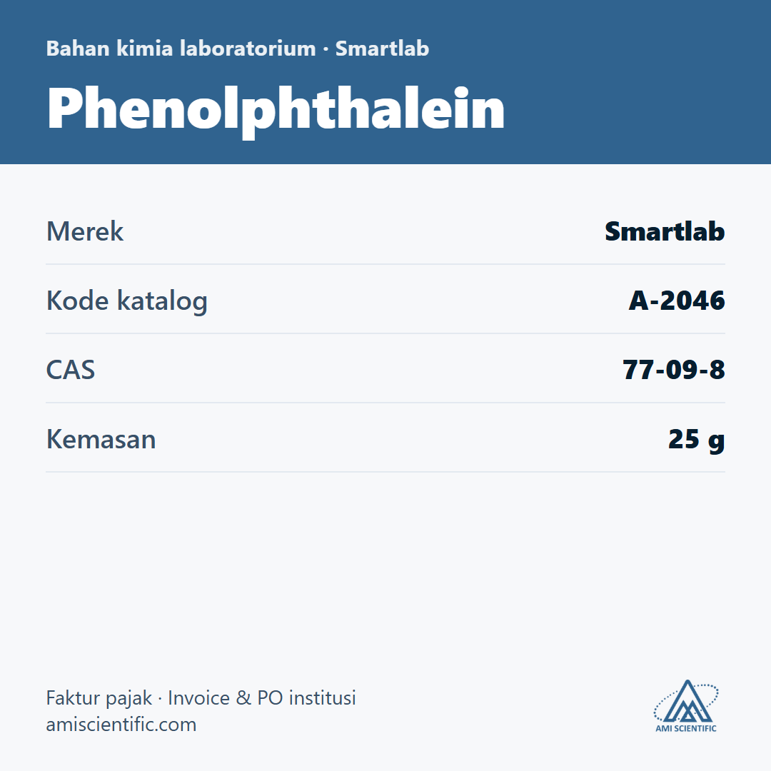 Phenolphthalein, CAS 77-09-8, 25 g – Smartlab A-2046