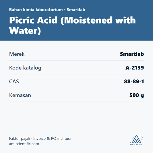 Picric Acid (Moistened with Water), CAS 88-89-1, 500 g – Smartlab A-2139