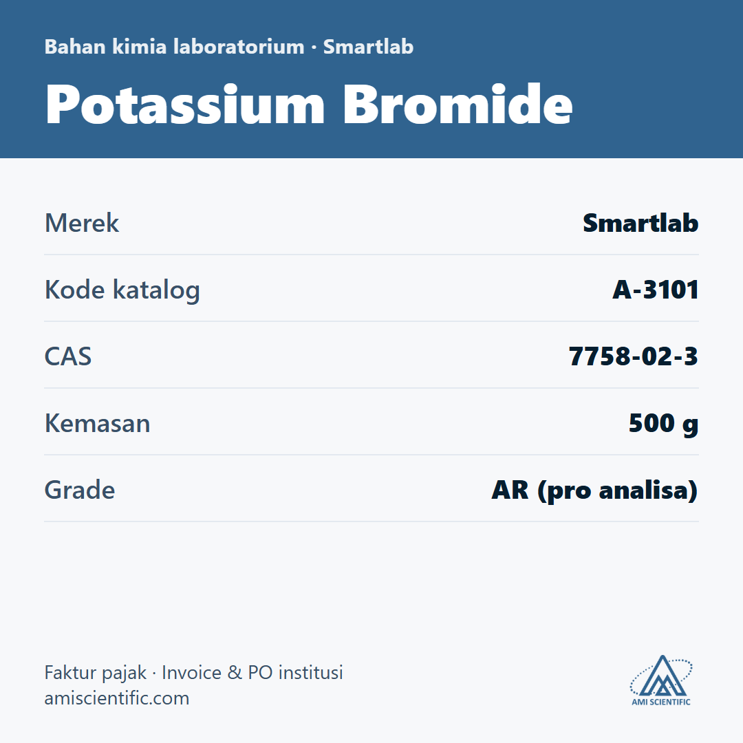 Potassium Bromide, CAS 7758-02-3, 500 g – Smartlab A-3101