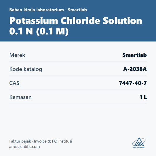 Potassium Chloride Solution 0.1 N (0.1 M), CAS 7447-40-7, 1 L – Smartlab A-2038A