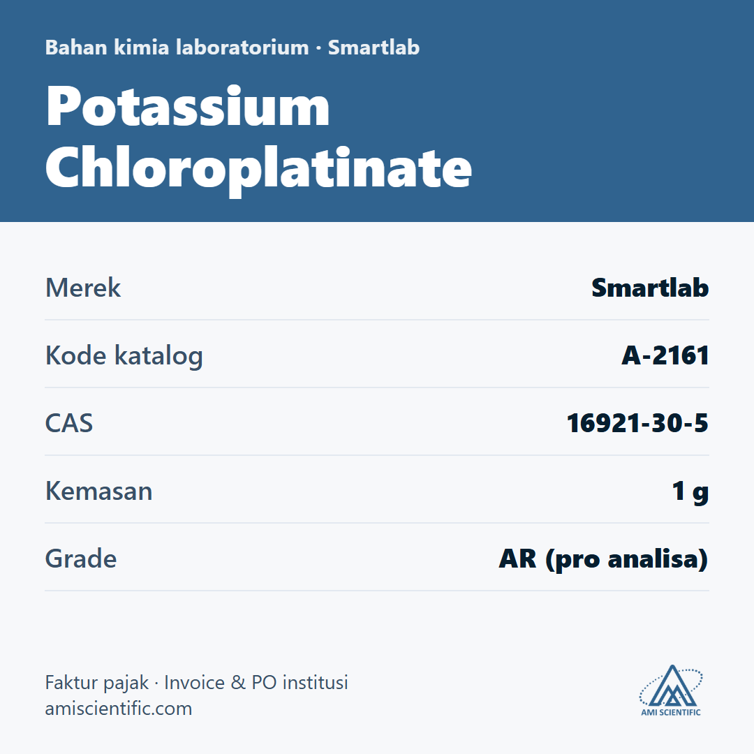 Potassium Chloroplatinate, CAS 16921-30-5, 1 g – Smartlab A-2161