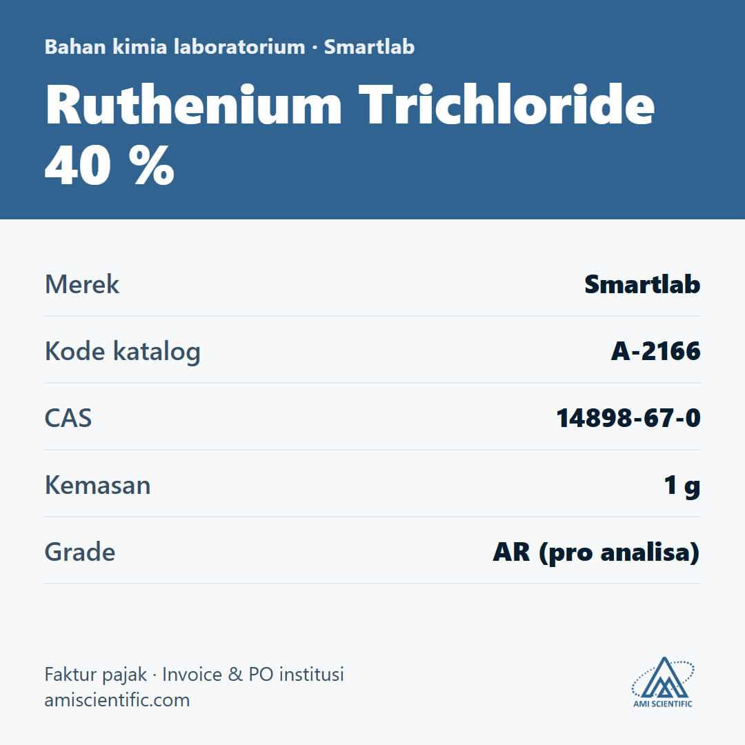 Ruthenium Trichloride 40 %, CAS 14898-67-0, 1 g – Smartlab A-2166