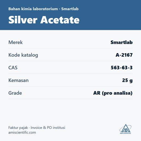 Silver Acetate, CAS 563-63-3, 25 g – Smartlab A-2167
