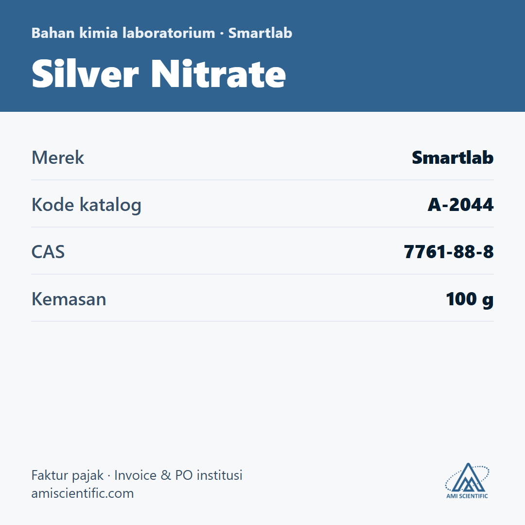 Silver Nitrate, CAS 7761-88-8, 100 g – Smartlab A-2044