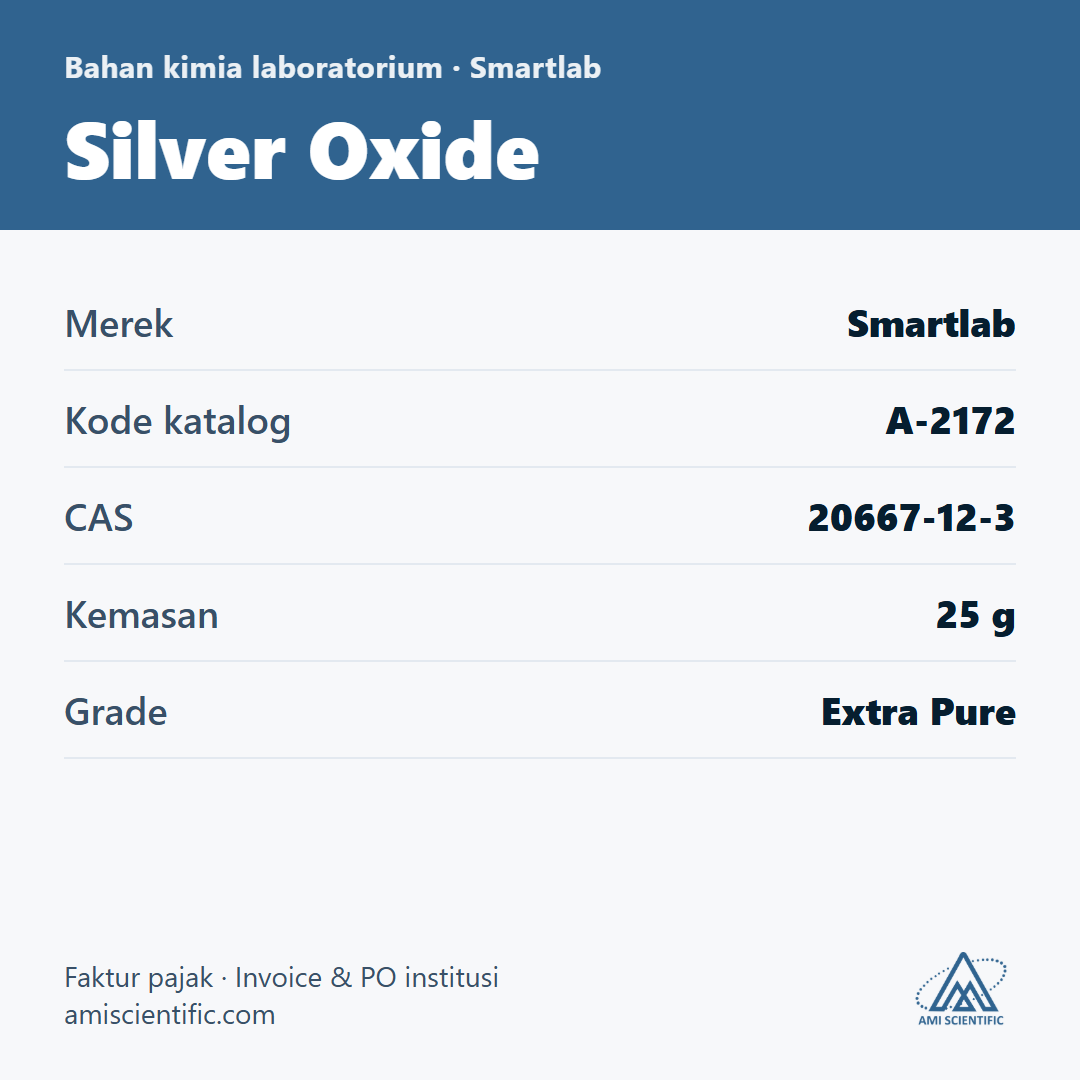 Silver Oxide, CAS 20667-12-3, 25 g – Smartlab A-2172
