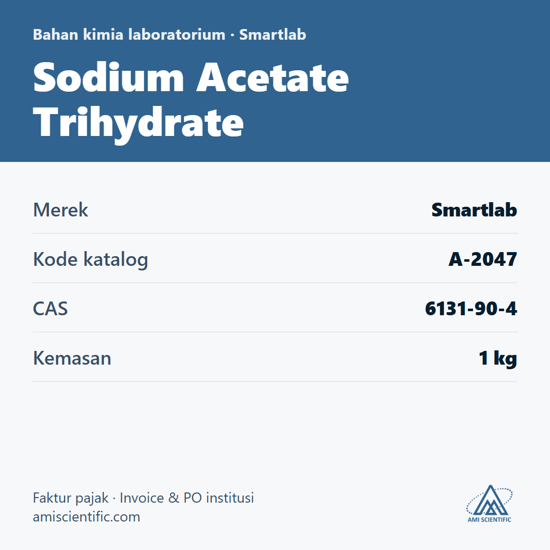 Sodium Acetate Trihydrate, CAS 6131-90-4, 1 kg – Smartlab A-2047
