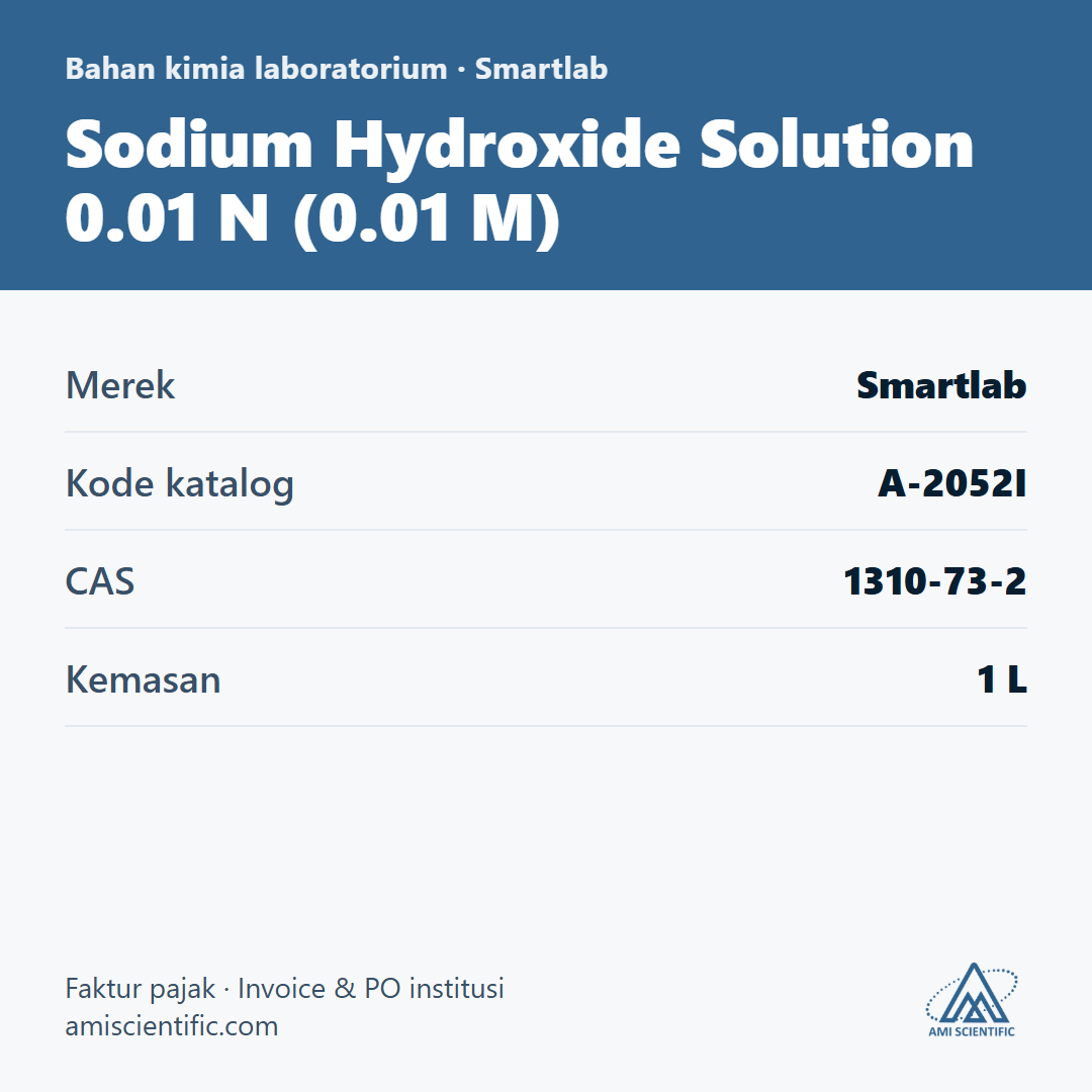 Sodium Hydroxide Solution 0.01 N (0.01 M), CAS 1310-73-2, 1 L – Smartlab A-2052I