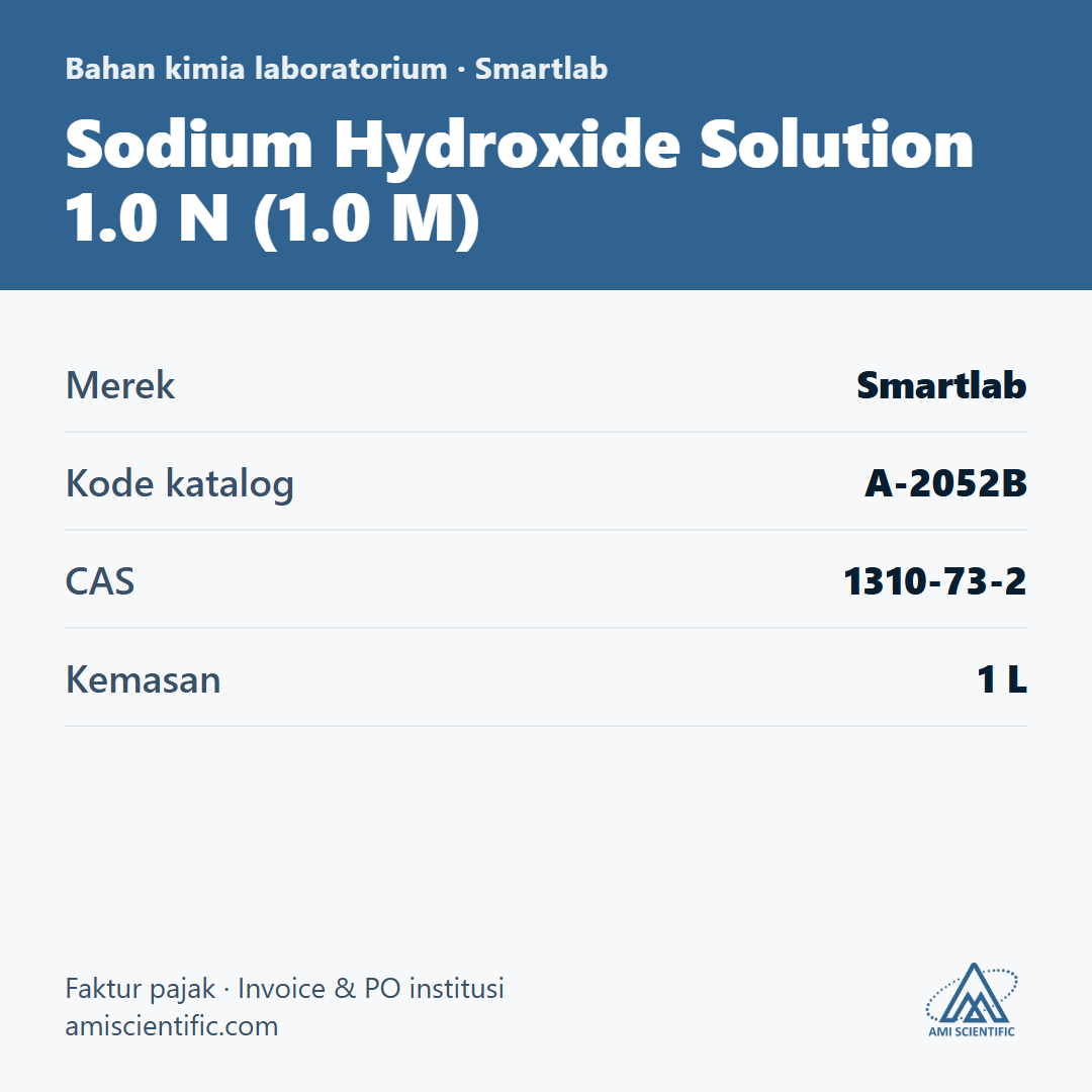 Sodium Hydroxide Solution 1.0 N (1.0 M), CAS 1310-73-2, 1 L – Smartlab A-2052B