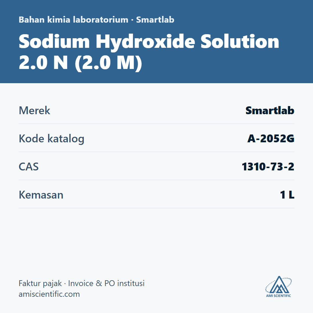 Sodium Hydroxide Solution 2.0 N (2.0 M), CAS 1310-73-2, 1 L – Smartlab A-2052G