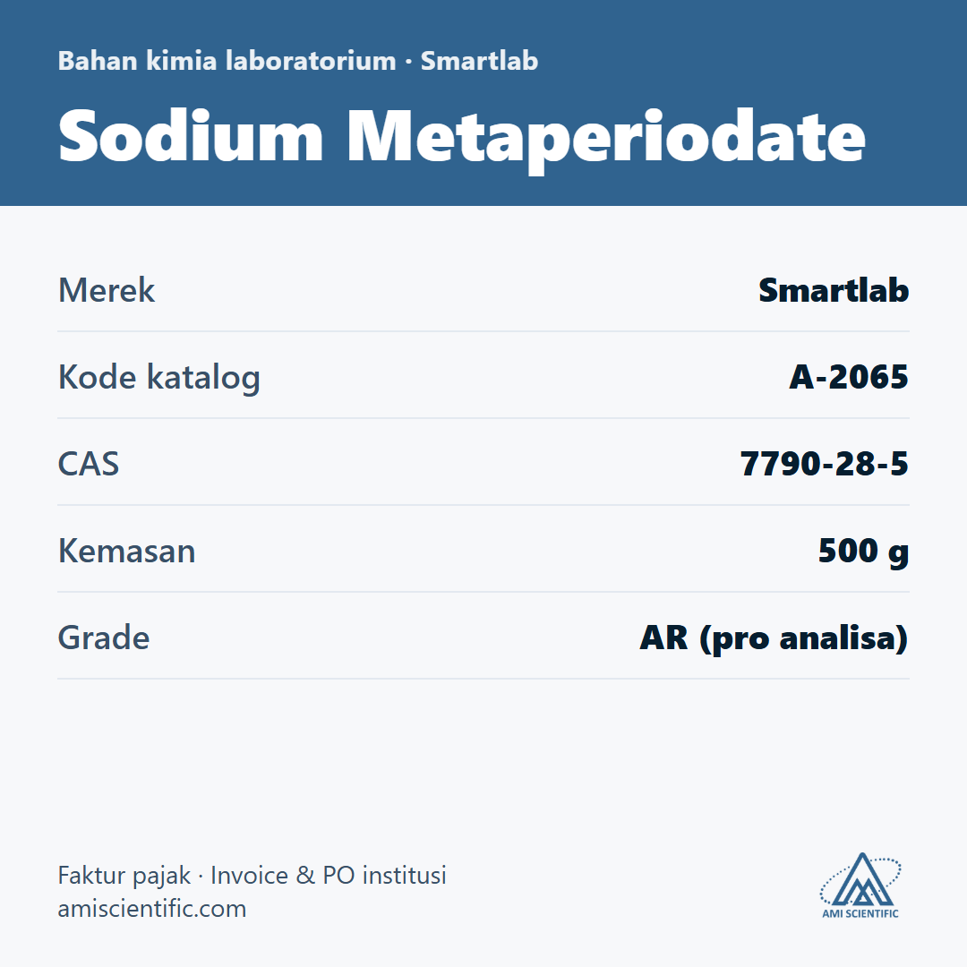 Sodium Metaperiodate, CAS 7790-28-5, 500 g – Smartlab A-2065