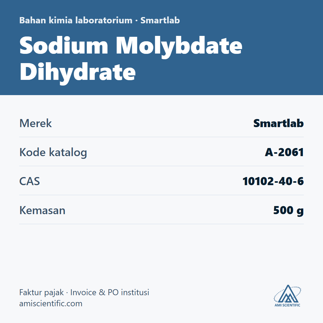 Sodium Molybdate Dihydrate, CAS 10102-40-6, 500 g – Smartlab A-2061