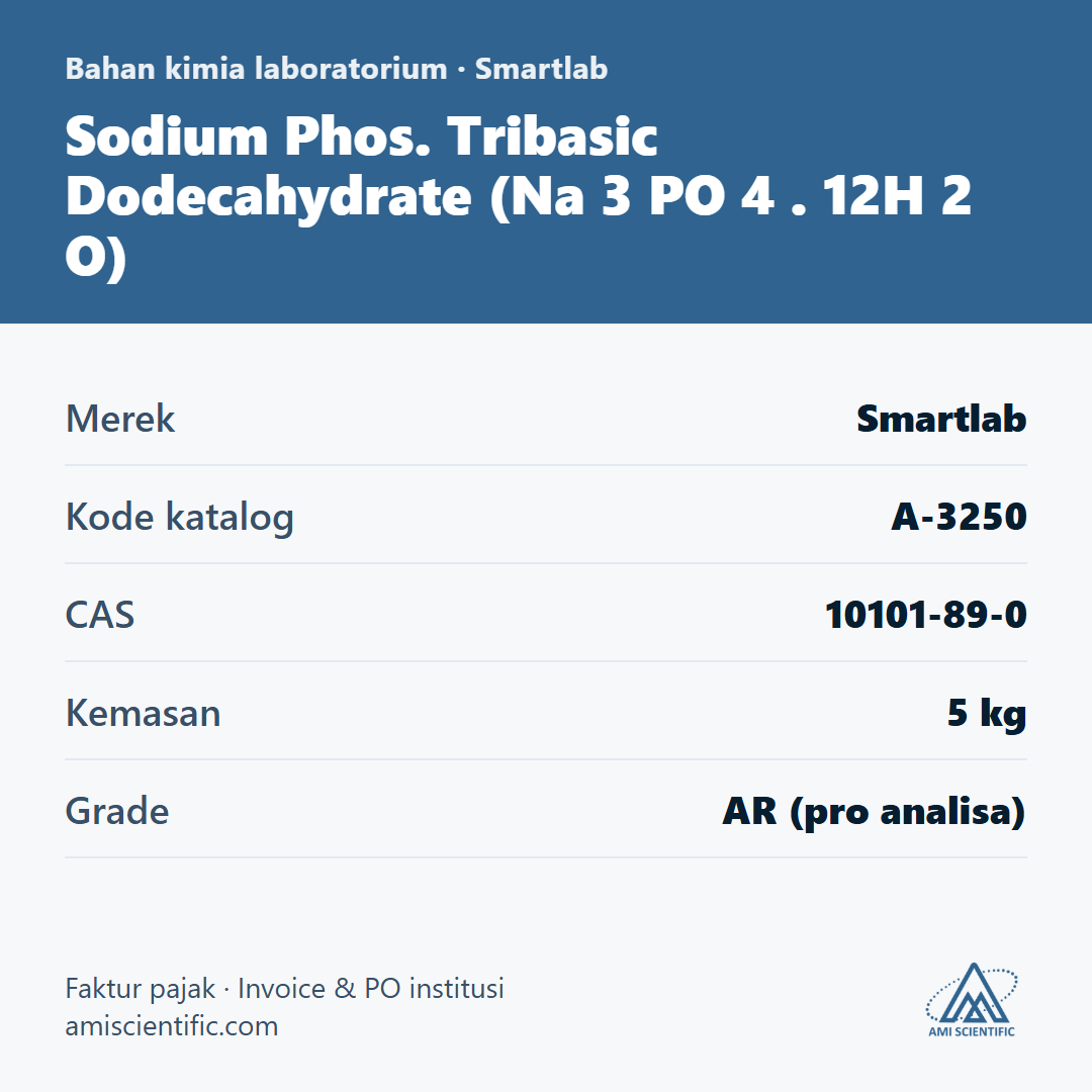 Sodium Phos. Tribasic Dodecahydrate (Na 3 PO 4 . 12H 2 O), CAS 10101-89-0, 5 kg – Smartlab A-3250