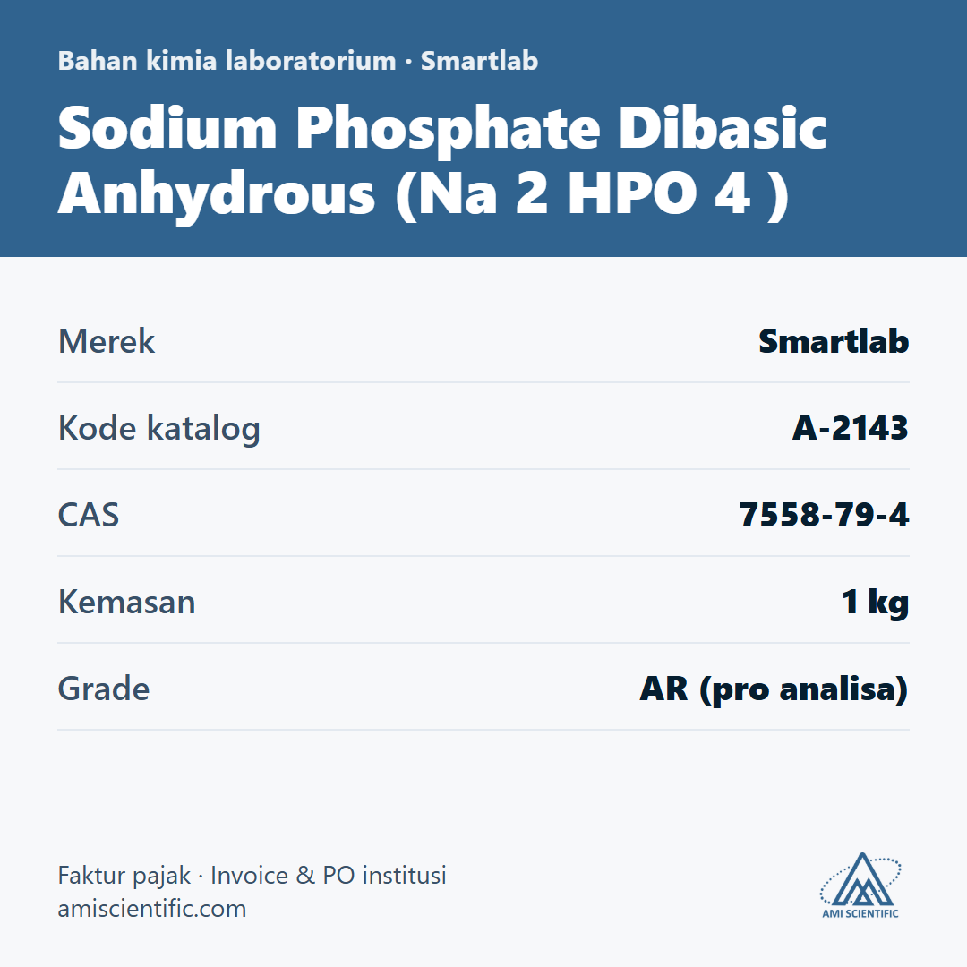 Sodium Phosphate Dibasic Anhydrous (Na 2 HPO 4 ), CAS 7558-79-4, 1 kg – Smartlab A-2143