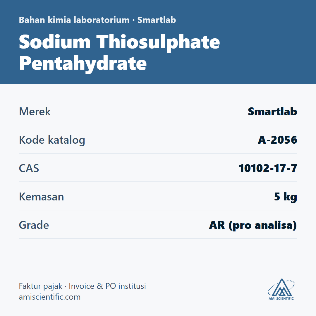 Sodium Thiosulphate Pentahydrate, CAS 10102-17-7, 5 kg – Smartlab A-2056