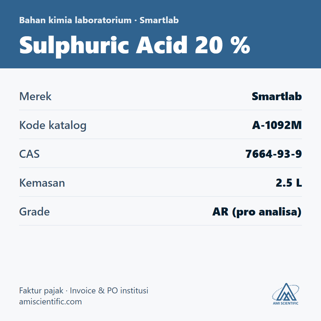 Sulphuric Acid 20 %, CAS 7664-93-9, 2.5 L – Smartlab A-1092M