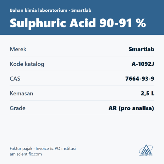 Sulphuric Acid 90-91 %, CAS 7664-93-9, 2,5 L – Smartlab A-1092J