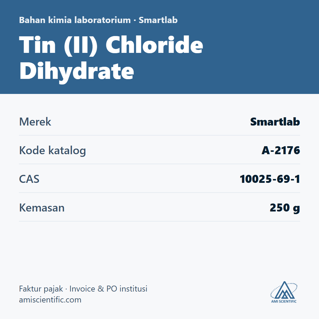 Tin (II) Chloride Dihydrate, CAS 10025-69-1, 250 g – Smartlab A-2176