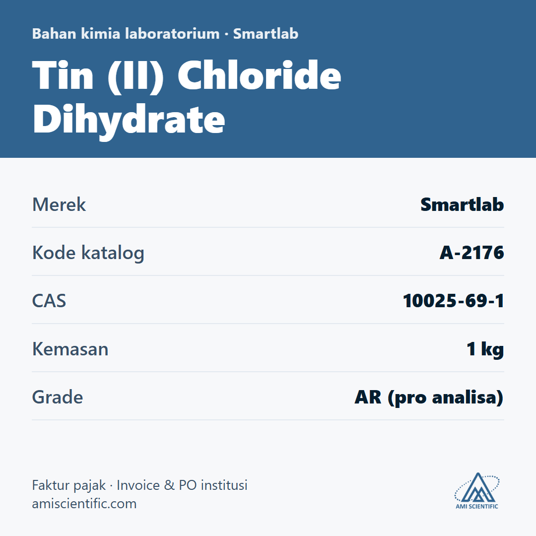 Tin (II) Chloride Dihydrate, CAS 10025-69-1, 1 kg – Smartlab A-2176