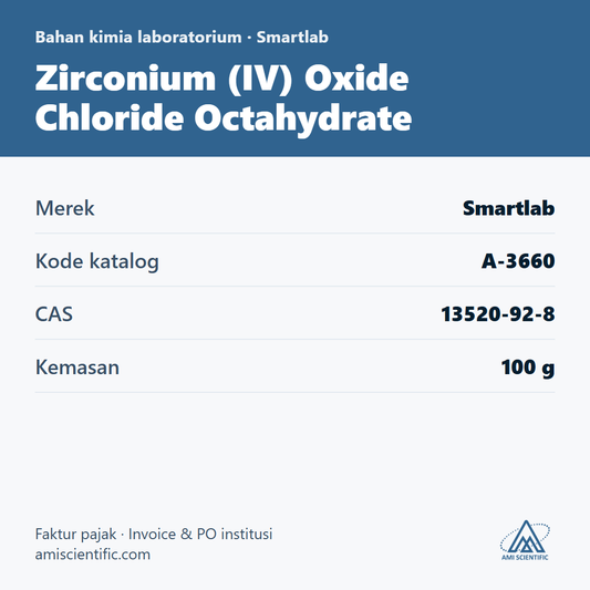 Zirconium (IV) Oxide Chloride Octahydrate, CAS 13520-92-8, 100 g – Smartlab A-3660