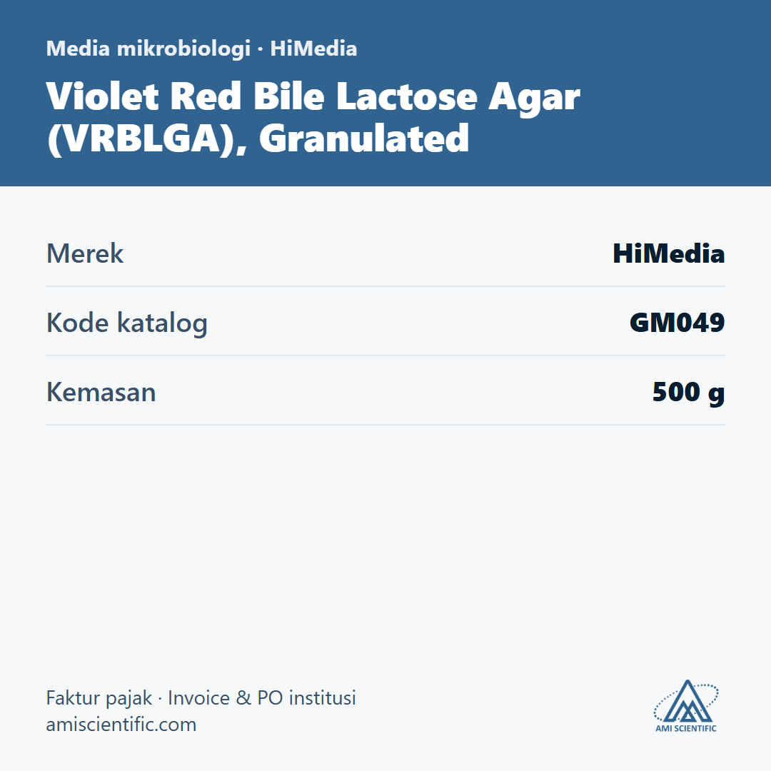 Violet Red Bile Lactose Agar (VRBLGA), Granulated, 500 g – HiMedia GM049