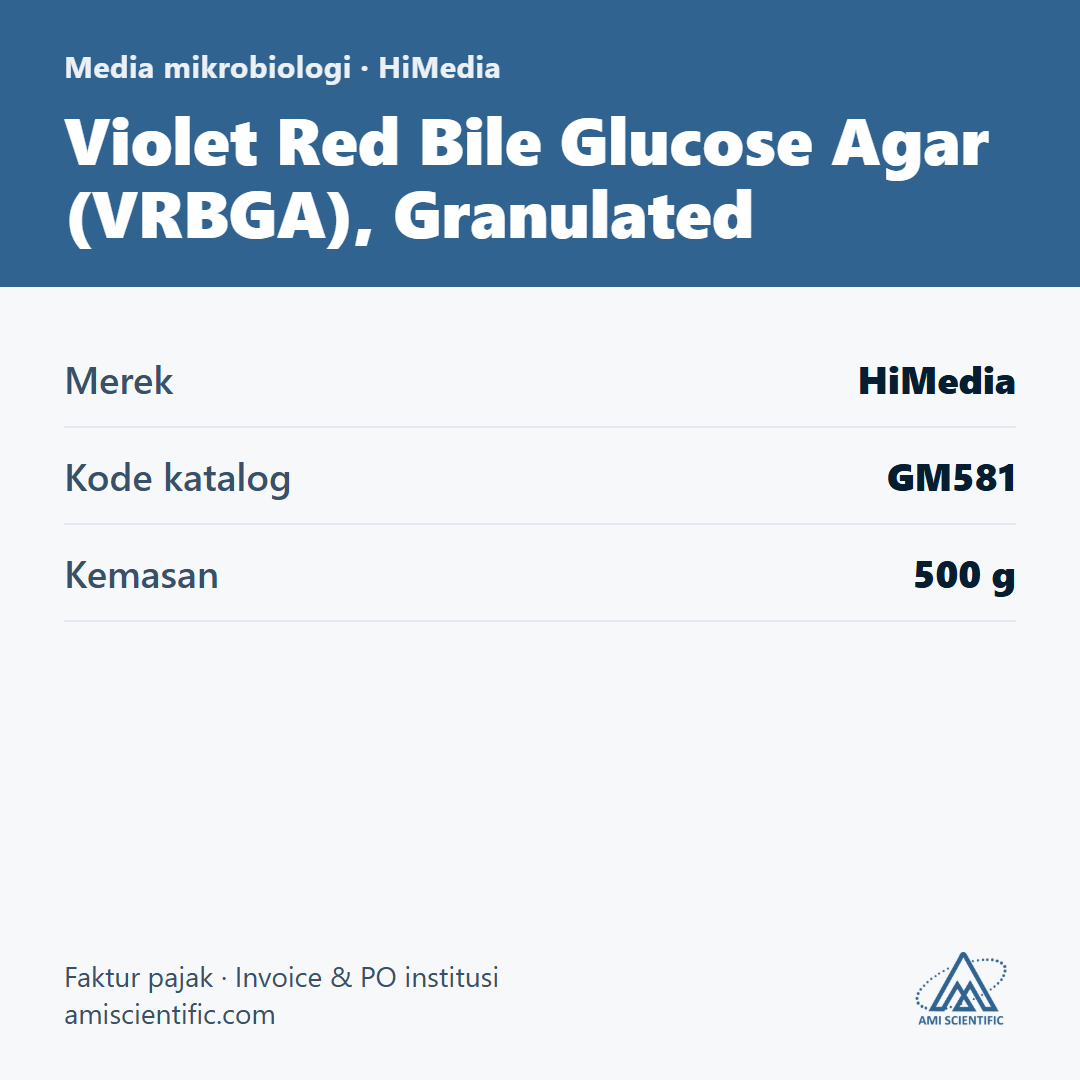 Violet Red Bile Glucose Agar (VRBGA), Granulated, 500 g – HiMedia GM581