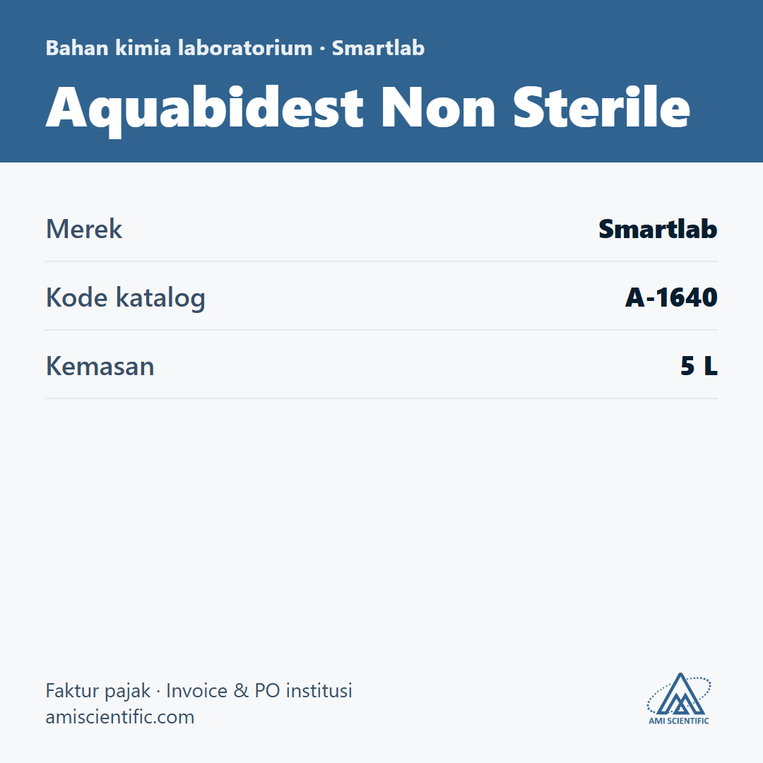 Aquabidest Non Sterile, 5 L – Smartlab A-1640