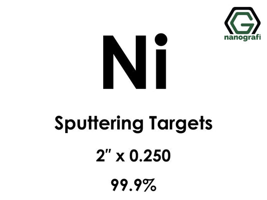 Nanografi NG0ST01NI07 Nickel (Ni) Sputtering Target 99.9% 2" x 0.250"