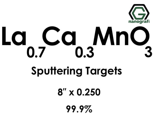 NG 7.04.04.Lanthanum Calcium Manganate (La0.7Ca0.3MnO3) Sputtering Targets
Lanthanum Calcium Manganate (La0.7Ca0.3MnO3) Sputtering Targets, Purity: 99.9%, Size: 8'', Thickness: 0.250'' 1 pcs