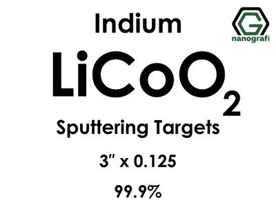Nanografi NG0ST01LI10 Lithium Cobalt Oxide (LiCoO2) Sputtering Target, indium 99.9% 3" x 0.125"