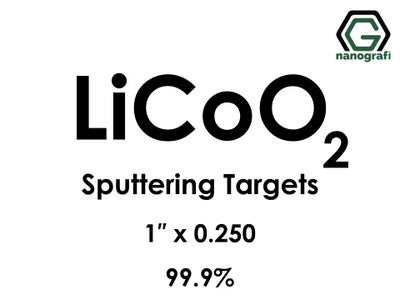 Nanografi NG0ST01LI02 Lithium Cobalt Oxide (LiCoO2) Sputtering Target 99.9% 1" x 0.250"