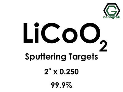 Nanografi NG0ST01LI04 Lithium Cobalt Oxide (LiCoO2) Sputtering Target 99.9% 2" x 0.250"