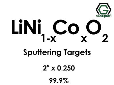 Nanografi NG0ST01LI13 Lithium Nickel Cobalt Oxide (LiNi(1-x)CoxO2) Sputtering Target 99.9% 2" x 0.250"