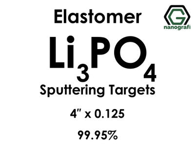 Nanografi NG0ST01LI44 Lithium Phosphate (Li3PO4) Sputtering Target, elastomer 99.95% 4" x 0.125"