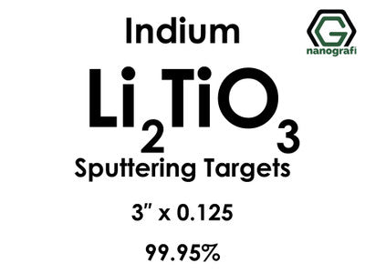 Nanografi NG0ST01LI54 Lithium Titanate (Li2TiO3) Sputtering Target, indium 99.95% 3" x 0.125"