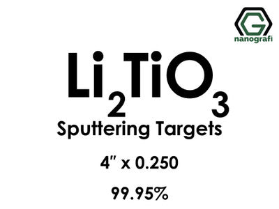 Nanografi NG0ST01LI52 Lithium Titanate (Li2TiO3) Sputtering Target 99.95% 4" x 0.250"