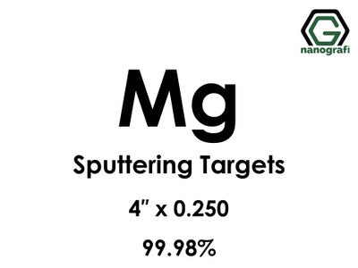 Nanografi NG0ST01MG16 Magnesium (Mg) Sputtering Target 99.98% 4" x 0.250"