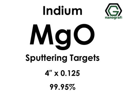 Nanografi NG0ST01MG61 Magnesium Oxide (MgO) Sputtering Target, indium 99.95% 4" x 0.125"