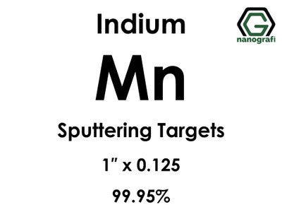 Nanografi NG0ST01MN11 Manganese (Mn) Sputtering Target, indium 99.95% 1" x 0.125"