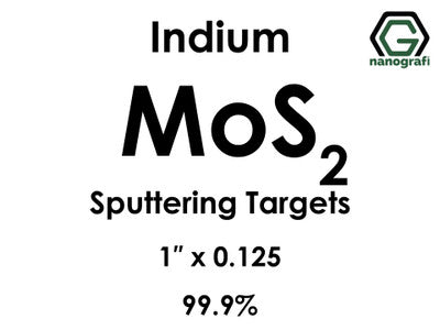 Nanografi NG0ST01MO44 Molybdenum Disulfide (MoS2) Sputtering Target, indium 99.9% 1" x 0.125"