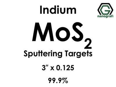 Nanografi NG0ST01MO46 Molybdenum Disulfide (MoS2) Sputtering Target, indium 99.9% 3" x 0.125"