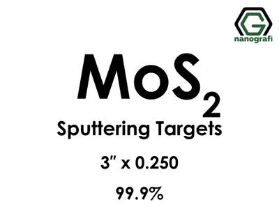 Nanografi NG0ST01MO38 Molybdenum Disulfide (MoS2) Sputtering Target 99.9% 3" x 0.250"