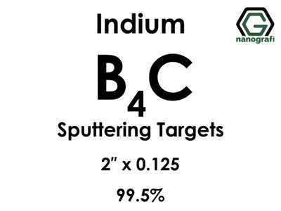 Nanografi NG0ST01BO18 Boron Carbide (B4C) Sputtering Target, indium 99.5% 2" x 0.125"