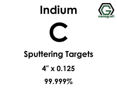 Nanografi NG0ST02CA25 Carbon (C) Sputtering Target, indium 99.999% 4" x 0.125"