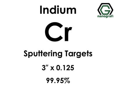 Nanografi NG0ST01CH25 Chromium (Cr) Sputtering Target, indium 99.95% 3" x 0.125"