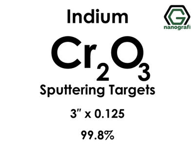 Nanografi NG0ST01CH34 Chromium Oxide (Cr2O3) Sputtering Target, indium 99.8% 3" x 0.125"