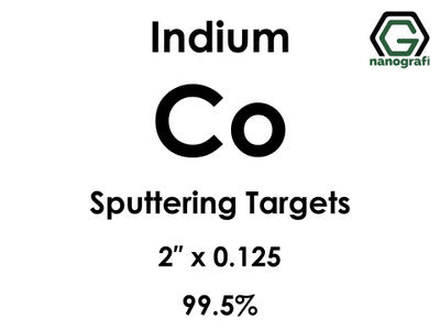 Nanografi NG0ST01CO13 Cobalt (Co) Sputtering Target, indium 99.5% 2" x 0.125"