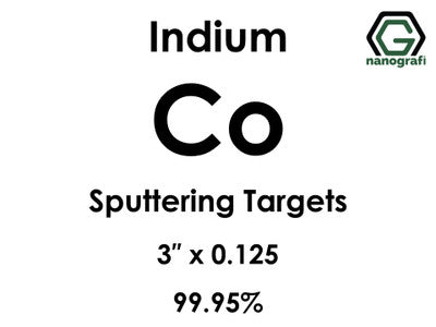 Nanografi NG0ST01CO15 Cobalt (Co) Sputtering Target, indium 99.95% 3" x 0.125"