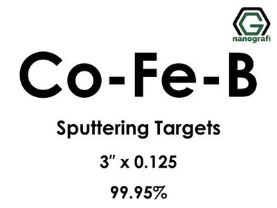Nanografi NG0ST01CO21 Cobalt Iron Boron (Co-Fe-B) Sputtering Target 99.95% 3" x 0.125"