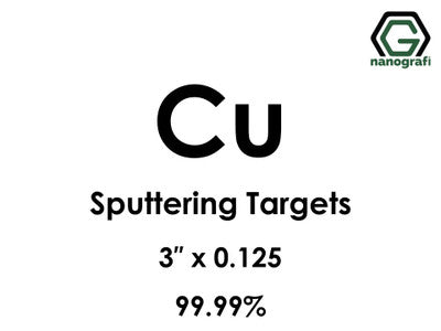 Nanografi NG0ST02CO09 Copper (Cu) Sputtering Target 99.99% 3" x 0.125"