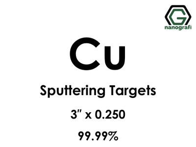 Nanografi NG0ST02CO11 Copper (Cu) Sputtering Target 99.99% 3" x 0.250"